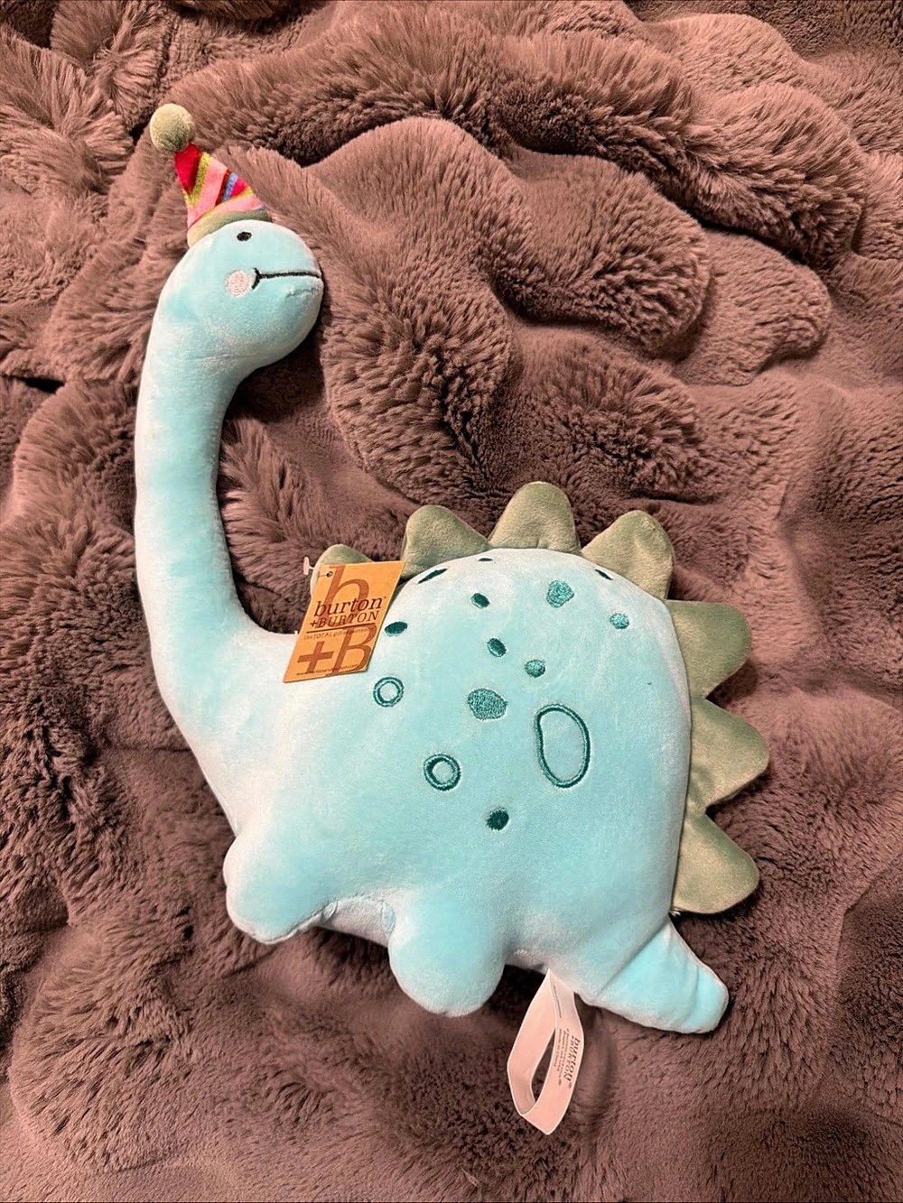 burton + burton Plush Party Hat Dinosaur Blue & Green new rare